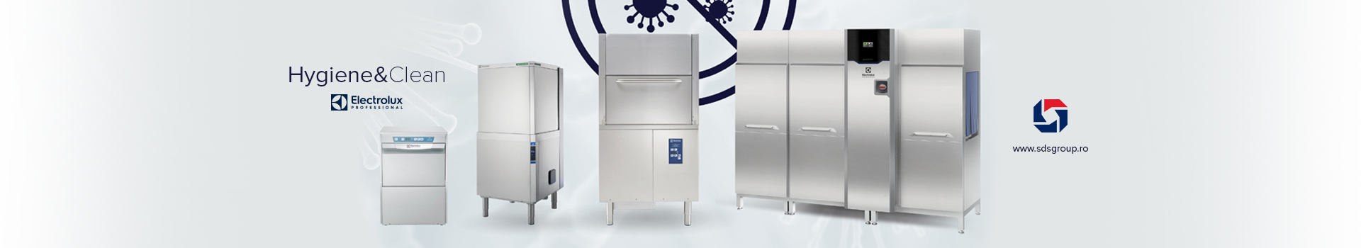 Dezinfectați cu ajutorul mașinilor de spălat vase Hygiene&Clean și țineți-vă clienții în siguranță